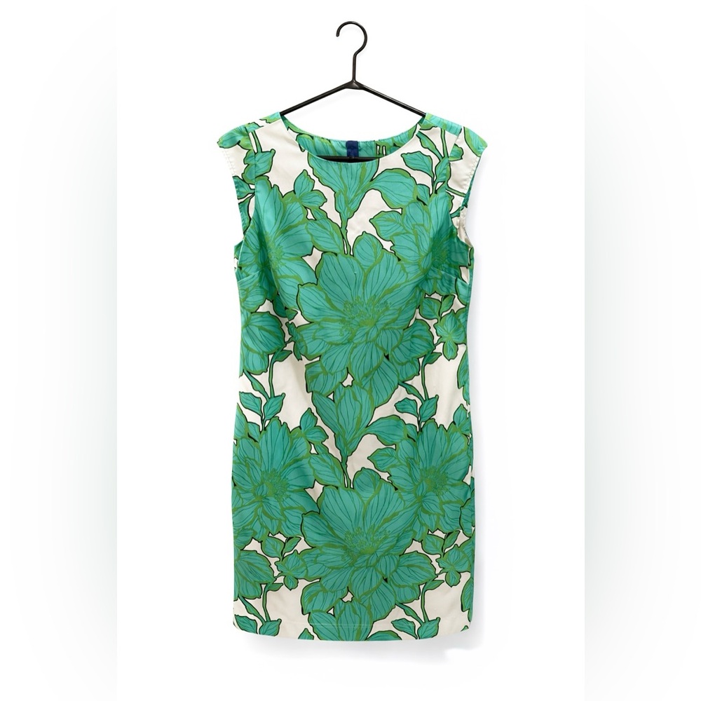 Floral Green and Cream Dress
